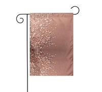 Il glitter oro rosa YYHWHJDE Le dimensioni precise di questa bandiera da giardino sono 30,5 x 45,7 cm, che è un rapporto dorato accuratamente progettato. Si adatta perfettamente alla stragrande