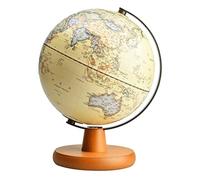 Il globo, Antico a LED illuminato con supporto in legno Mappa del mondo(25cm)