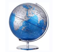 Il globo, con base in metallo cromato e marcatura di testo trasparente(20cm)