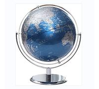 Il globo, con base in metallo cromato e marcatura di testo trasparente(25cm Blue)