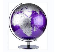 Il globo, con base in metallo cromato e marcatura di testo trasparente(32cm Purple)