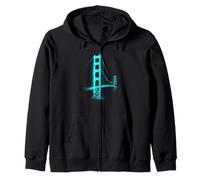 Il Golden Gate Bridge Graffiti Opere d'Arte Felpa con Cappuccio