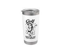 Il golf mi fa dire cattive parole, divertente, golfista, umorismo Bicchiere termico in acciaio inox doppia parete