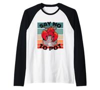 Il Granchio Divertente Fa bollire i Frutti di Mare, Dice No Maglia con Maniche Raglan