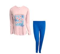 Il Granchio Pigiama Donna Lungo in Puro Cotone Art. GP5029 (Rosa, XL)