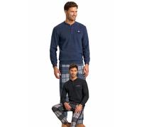 Il Granchio Pigiama Uomo Invernale in Caldo Jacquard - Pigiama Uomo Felpato - Pigiama Uomo Invernale Felpato Effetto Lana (2076 Antracite, XXL)