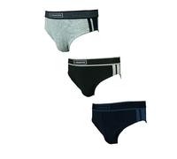 IL GRANCHIO Slip Uomo Cotone Elasticizzato 3 Pezzi Assortiti gs105 (4/M)