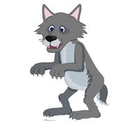 Il Grande Bad Wolf Da Piccolo Cappuccetto Rosso Fairy Tales Cartone Ritaglio