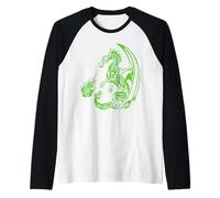 Il grande drago che respira fuoco Maglia con Maniche Raglan