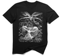 Il Grande Drago Rosso Visione Mitica Maglietta (2XL, Nero)