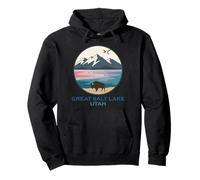 Il Grande Lago salato Utah Bisonte gabbiani SLC Acqua Wildlife Felpa con Cappuccio