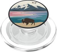 Il grande lago salato Utah bisonte gabbiani SLC Acqua Wildlife PopSockets PopGrip per MagSafe