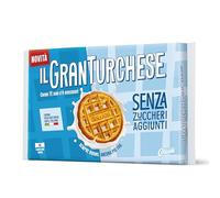 Il GranTurchese Senza Zuccheri Aggiunti - Biscotti Frollini con Buchi, Farina Italiana, Packaging con Carta Certificata FSC da 340g, 6 Confezioni Salvafreschezza