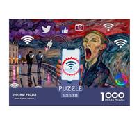 Il Grido Il Wifi è giù Puzzle in Legno Impermeabile DIY Puzzles Da 1000 Pezzi Per Adulti Sfidanti E Rompicapo Giochi Educativi