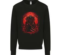 Il Grim Reaper Sul Suo Trono Gothic Biker Uomo Sweatshirt Jumper