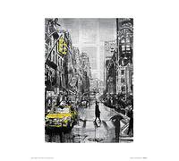 Il Gruppo Art Loui Jover (Brooklyn Cab) - Stampa Artistica 30 x 40 cm, Carta, Multicolore, 30 x 40 x 1.3 cm