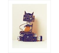 Il Gruppo Art Robot Cat Ian Winstanley Stampa Artistica, Carta, Multicolore, 40 x 50 x 1.3 cm