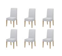 Il Gruppone Passione Casa Coppia di coprisedia con Schienale in Tessuto Elasticizzato antimacchia in 10 Colori Vestisedia - Bianco - 6 Pezzi