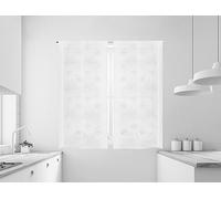 Il Gruppone Passione Casa Coppia Tendine Tende A Vetro Ricamate Semitrasparenti Finestre Porta Finestra Cucina Bagno 60 x 150 Cm o 60 x 240 Cm MOD Cleme - Natural - 60x240 cm