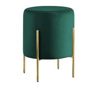 Il Gruppone Passione Casa Pouf Poggiapiedi in Velluto con Gambe Dorate Elegante Imbottito Sgabello per Toeletta Mobile Trucco Ottomano Ingresso Tavolino - SottoBosco