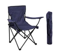 Il Gruppone Passione Casa Sedia Camping Pieghevole Struttura in Acciaio con Tasca PortaBevande Campeggio Sedie Portatile Pescatore SalvaSpazio Impermeabile Antiruggine Vacanze Mare Spiaggia - Blu