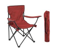 Il Gruppone Passione Casa Sedia Camping Pieghevole Struttura in Acciaio con Tasca PortaBevande Campeggio Sedie Portatile Pescatore SalvaSpazio Impermeabile Antiruggine Vacanze Mare Spiaggia - Rosso