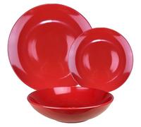Il Gruppone Passione Casa Servizio Piatti 18 Pezzi 6 Persone Rossi Gres Porcellanato Tinta Unita Rosso Tavola Natale Ceramica Certificati Contatto Alimentare Sì Microonde Lavastoviglie Idea Regalo