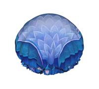Il gufo blu ha stampato i cappelli riutilizzabili della doccia, copricapo di doppio strato per la stazione termale ed il salone, grande involucro dei capelli