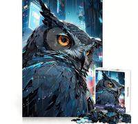 Il gufo nella città di Tokyo - Puzzle da 1000 pezzi per adolescenti - Gioco di allenamento mentale - Tempo di condivisione - Taglio di precisione - Pezzo da collezione 38x26cm