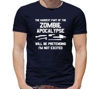Il Hardest Parte About Il Zombie Apocalypse T-Shirt - Walking Dead - Divertente