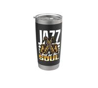 Il jazz è buono per l'anima Sassofono Amante della musica Jazz Bicchiere termico in acciaio inox doppia parete