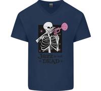 Il Jazz Non È Morto Teschio Maglietta In Cotone A V-Collo Per Uomo