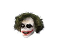 Il Joker 3/4 Vinile Maschera Con Parrucca Adulti Halloween Autorizzato Costume