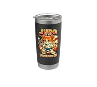 Il Judo È Il Mio Superpotere: Un Simpatico Gatto Judoka Bicchiere termico in acciaio inox doppia parete