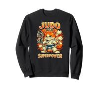 Il Judo È Il Mio Superpotere: Un Simpatico Gatto Judoka Felpa