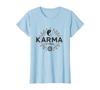 Il Karma è Reale: Yin Yang Equilibrio Spirituale Saggezza Maglietta, Donna, Celeste, M