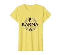 Il Karma è Reale: Yin Yang Equilibrio Spirituale Saggezza Maglietta, Donna, Limone, L