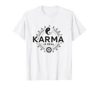 Il Karma è Reale: Yin Yang Equilibrio Spirituale Saggezza Maglietta, Uomo, Bianco, 6XL
