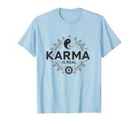 Il Karma è Reale: Yin Yang Equilibrio Spirituale Saggezza Maglietta, Uomo, Celeste, 3XL