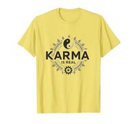 Il Karma è Reale: Yin Yang Equilibrio Spirituale Saggezza Maglietta, Uomo, Limone, XXL