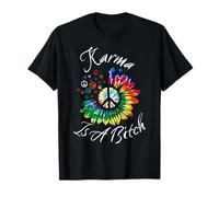 Il karma è una cagna girasole pace Maglietta
