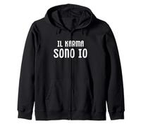 Il Karma Sono Io - Frase Iconica e Ironica da Indossare Felpa con Cappuccio