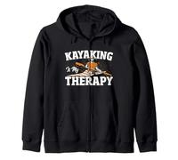 Il kayak è la mia terapia Felpa con Cappuccio