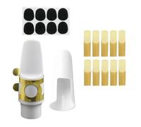 Il Kit Bocchino Per Sassofono Contralto Include Tappo In Plastica Per Bocchino Per Sassofono E Clip Per Legatura In Metallo Sassofono Riparazione Parte (Color : White)