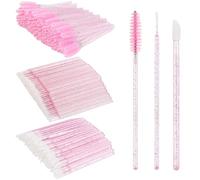 Il kit da 200 pezzi di extension per ciglia include una spazzola usa e getta con micro tampone, pettine per sopracciglia, pennello per balsamo per labbra, pennello per mascara, pennello per trucco