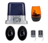 PNI PNI-KAP-800 Il Kit di automazione AP800D Include Motore, fotocellule, Telecomando, Lampada, 230V sviluppa 1100 N e cancello Scorrevole 800KG, Nero/Arancione/Grigio