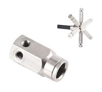 Il kit di connettori scorrevoli in ottone per il sistema di nebulizzazione ad alta pressione include un raccordo a T a gomito dritto con chiusura ed estremità maschio d 2pcs Quick-connect end 6 holes