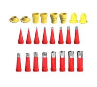 Il kit di finitura per calafataggio da 24 pezzi include 16 applicatori per ugelli per calafataggio in acciaio inossidabile con 8 basi di collegamento in acciaio inossidabile per rivestimento degli