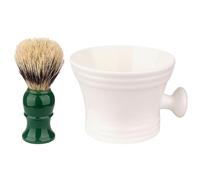 Il kit di pennelli da barba 2 in 1 include pennello da barba, set di ciotole per sapone da barba, per papà, marito, fidanzato, regali di San Valentino