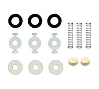 Il kit di riparazione per tromba include valvole a pistone, guide in feltro, rondelle in sughero, molla di ricambio, set di strumenti di manutenzione
